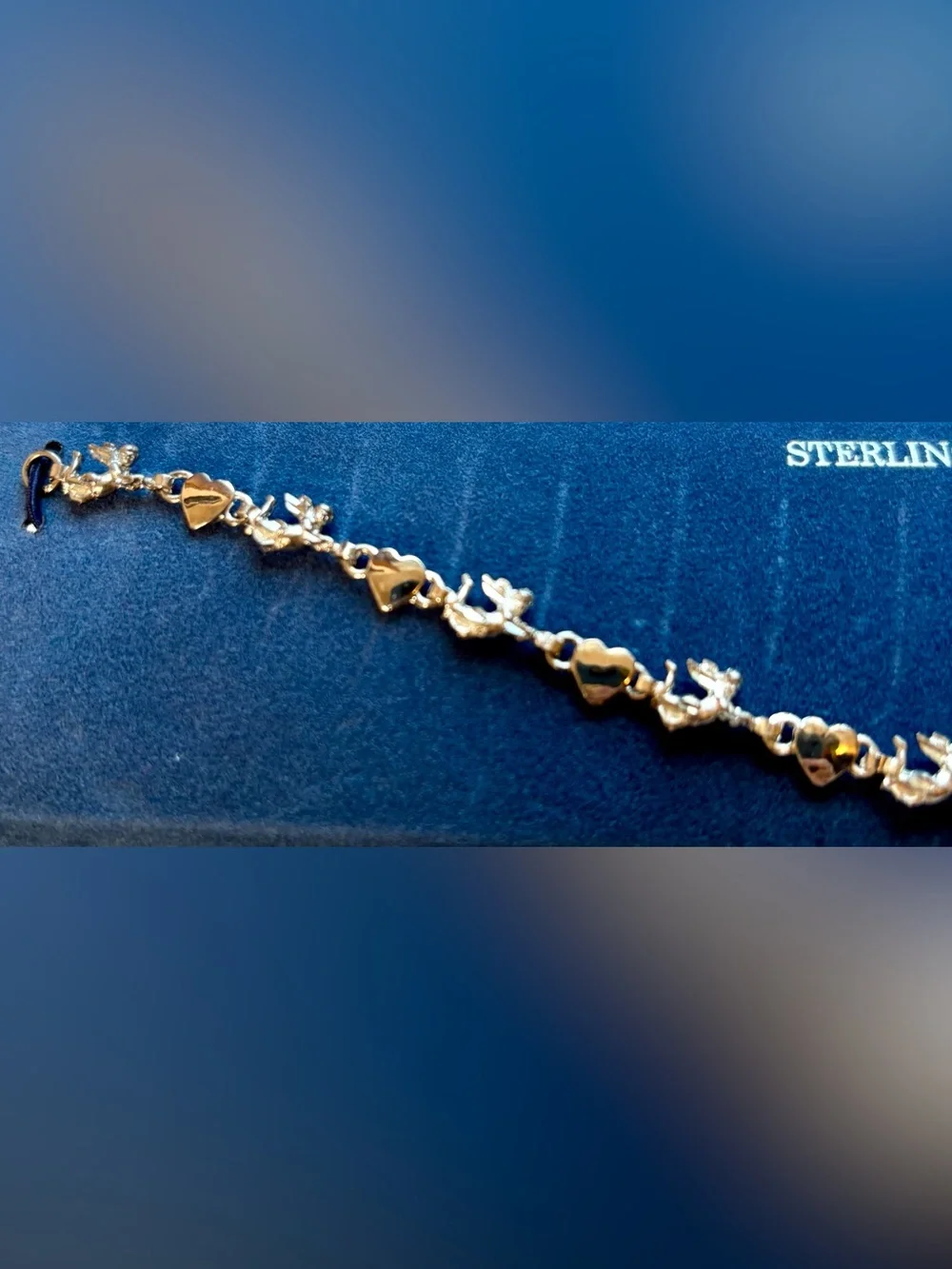 HEART & ANGEL STERLING BRACELET